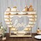 26 in Natural 8 Layer Double Sided Wooden Heart Cupcake DESSERT STAND Events